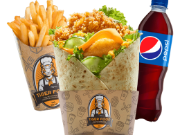 Чикен бокс комбо (Pepsi/Mirinda/7UP на выбор, чикен бокс, фри)